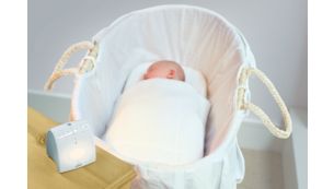 Soft glow comforts baby if it wakes