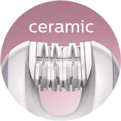 Suavidade na pele graças aos discos texturizados de cerâmica