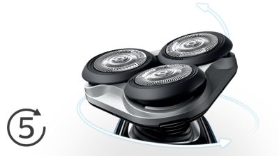 หัวโกน Flex 5 ทิศทางเพื่อการโกนที่แนบสนิทที่รวดเร็ว