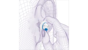 Écouteurs-boutons à coque mince très confortables