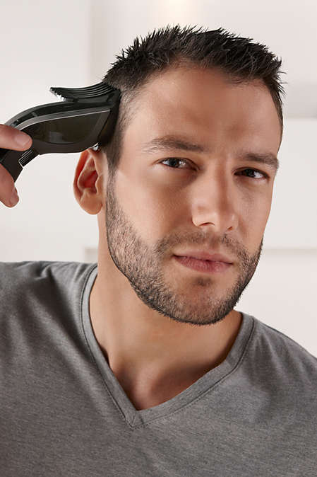 Man with a hair clipper