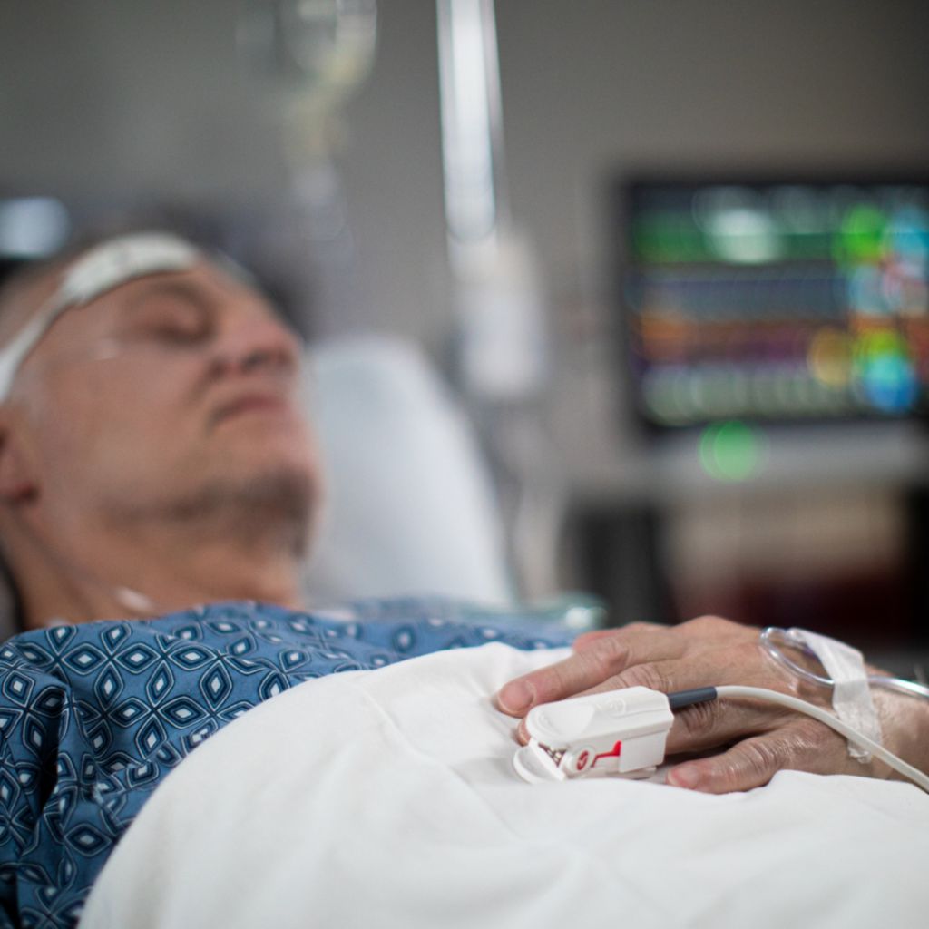 Patient sleeping peacefully