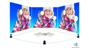 IPS LED wide view technology for image and color accuracy