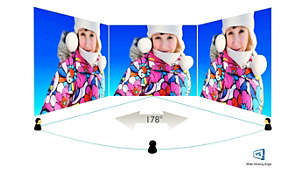 IPS LED wide view technology for image and color accuracy