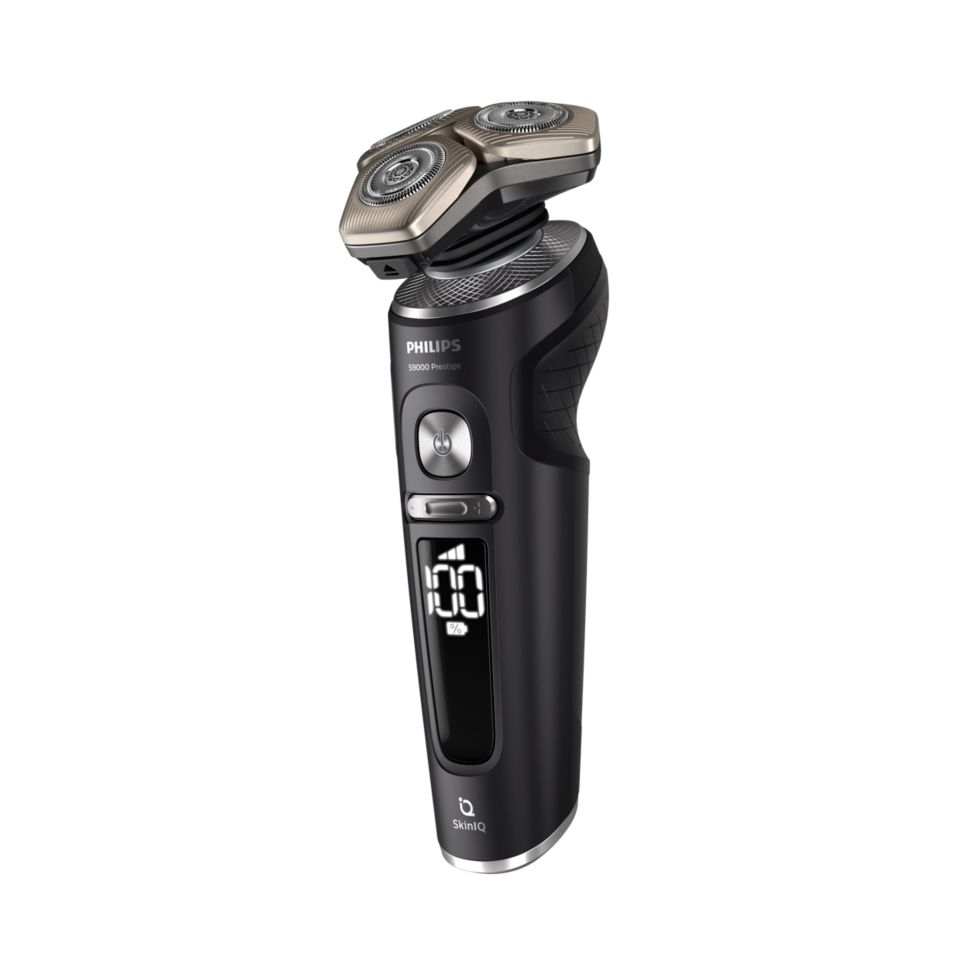 Shaver S9000 Prestige Máquina de barbear elétrica a húmido/seco com SkinIQ  SP9840/32