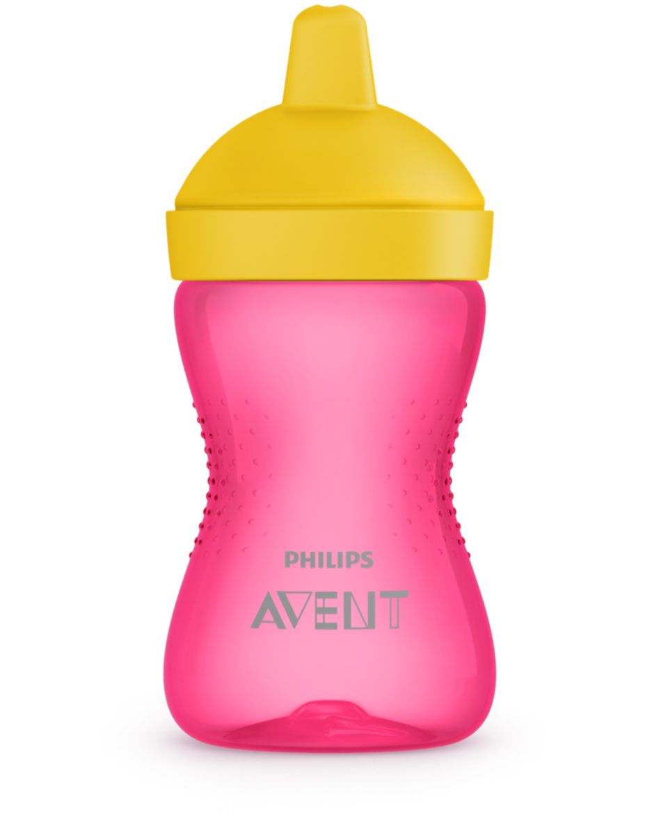 Biberón Vaso con pajita 300ml ROSA PHILIPS AVENT : Tienda bebe online