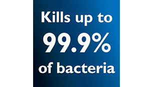 蒸汽可杀灭 99.9% 的细菌和霉菌