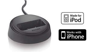 Optional dock for convenient playback from your iPod/iPhone