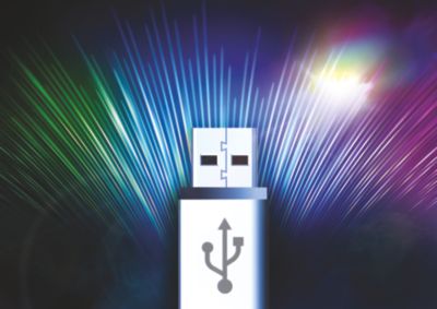 Transferência de músicas via 2 entradas USB para facilitar o compartilhamento.