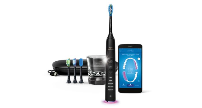 Philips Sonicare DiamondClean Smart 9500 Rechargeable Electric Power  Toothbrush, Black, HX9924/11