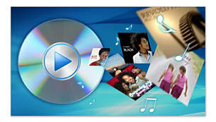 Odtwarzaj formaty DVD, DivX ®, MP3, Non-DRM AAC, WMA, FLAC, OGG i JPG