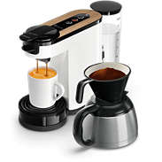 Switch 3in1 Kaffemaskin för kapslar och bryggkaffe