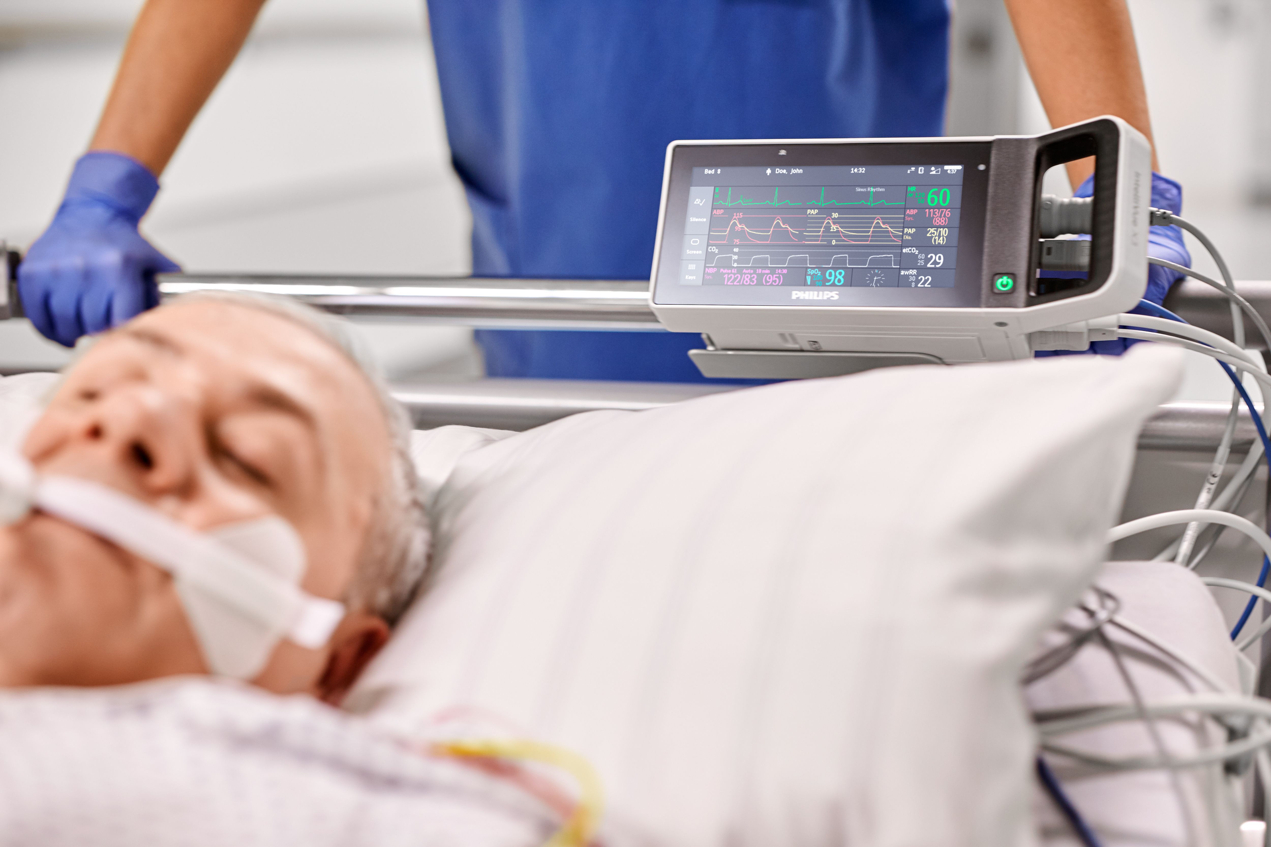Voortdurende bewaking tijdens transport met de Philips X3 Multi-Measurement Module