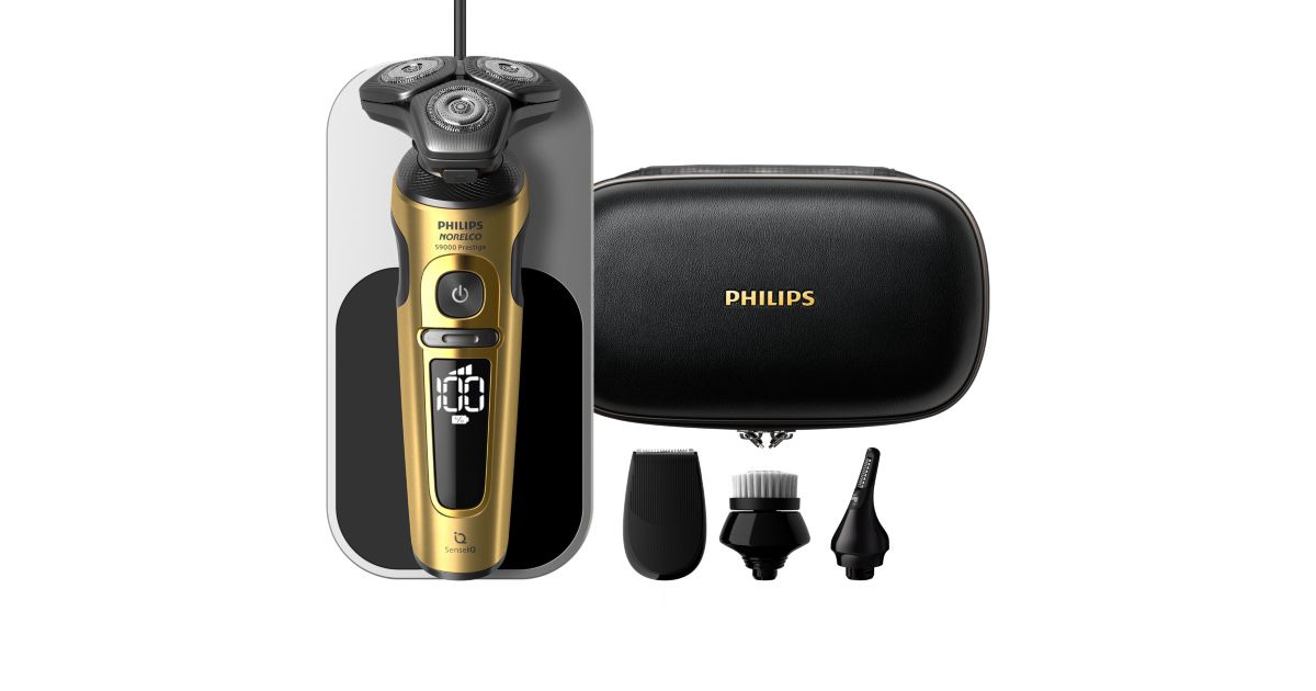 Norelco Shaver S9000 Prestige Wet & Dry Electric shaver with