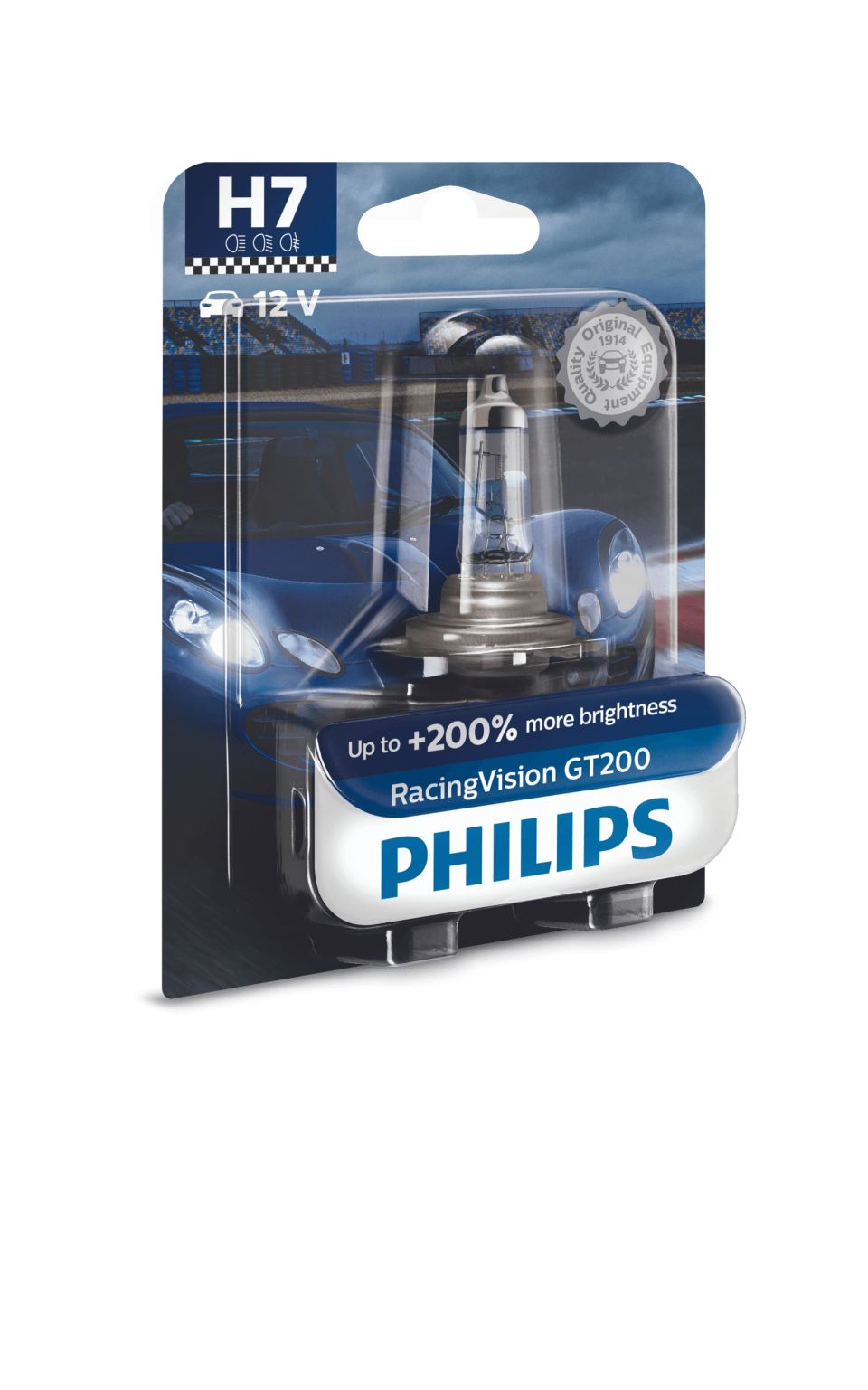 Philips Automotive H7 RacingVision GT200 12972RGTB1 Headlight Bulb for Car  12V 55W, PX26d, Pack of 1 : : Car & Motorbike