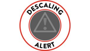 Descaling alarm for longer product lifetime