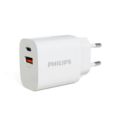 Wall charger with USB-A and C dual port
