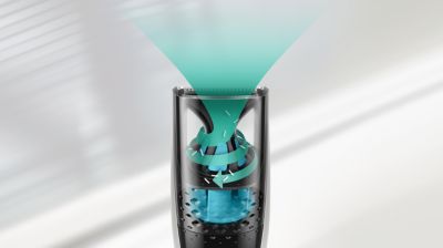 Guaranteed less mess with integrated vacuum