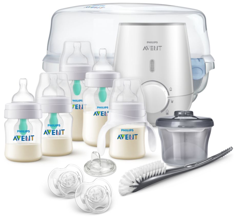 Avent - Anti-Colic Baby Bottle with Airfree Vent All in One Gift Set
