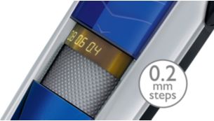 Stopniowe przycinanie od 0,4 mm do 10 mm co 0,2 mm