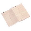 Fetal monitoring recording paper chemical/thermal z-fold, orange grid, stop sign Z-fold