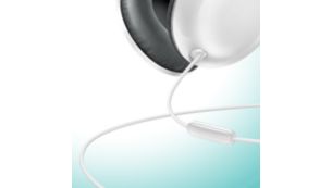 Lytt til musikk uten floker med en ensidig kabel