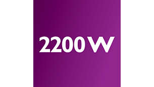 Moteur de 2 200 W pour une puissance d'aspiration jusqu'à 500 W