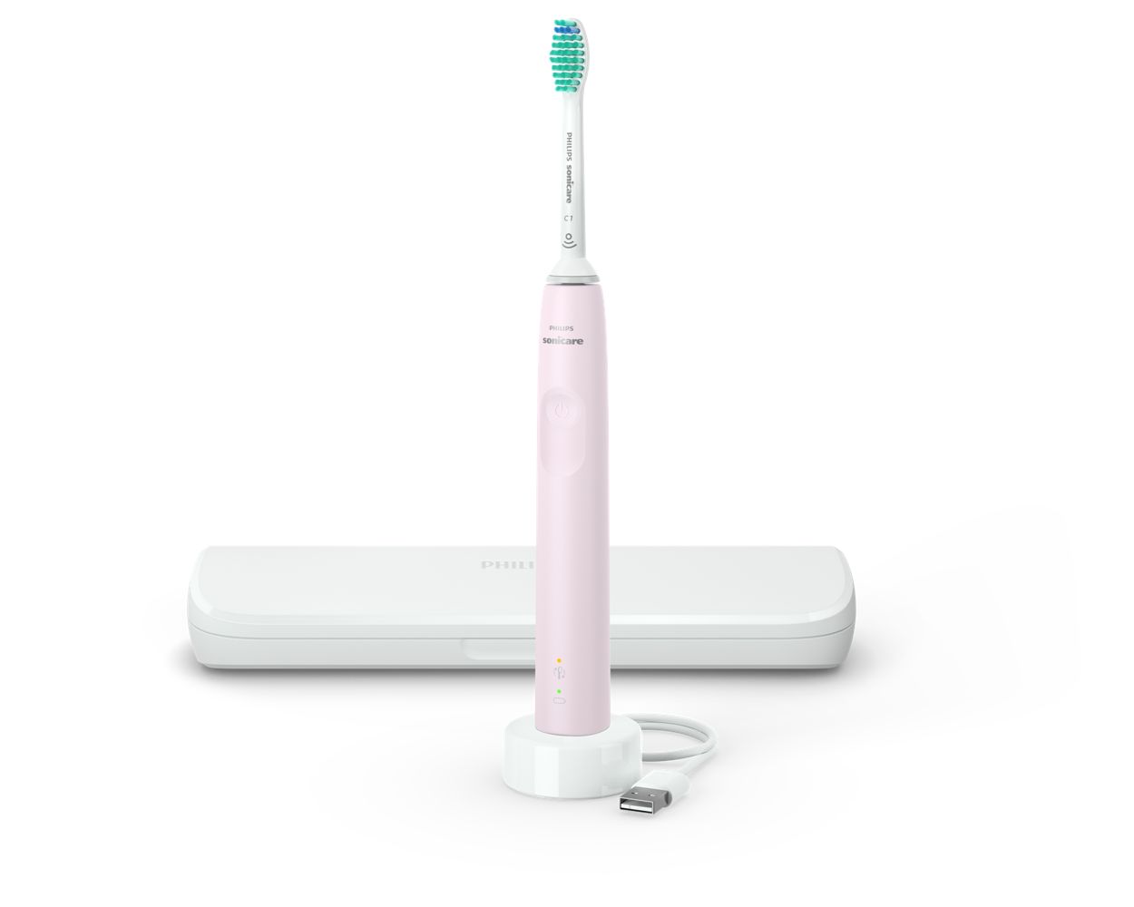 3100 series Sonic electric toothbrush with case - pink HX3673/11