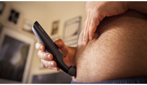 Ergonomisk greb for bedre kontrol over trimning af kropshår