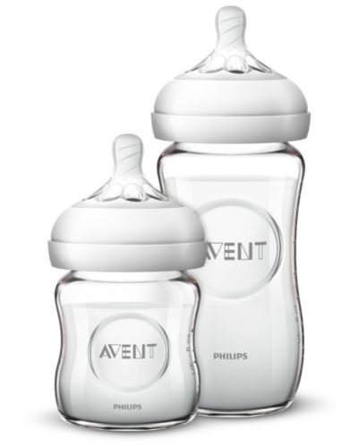 Set regalo con biberon Natural in vetro