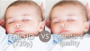 Qualidade de vídeo HD para visualização nítida