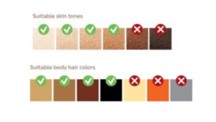 Passar en mängd olika hudtoner och hårfärger