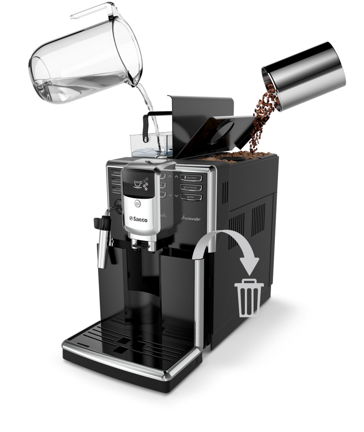 Incanto Super automatic espresso machine HD8911 48 Saeco