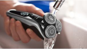 Shaver can be rinsed clean under the tap