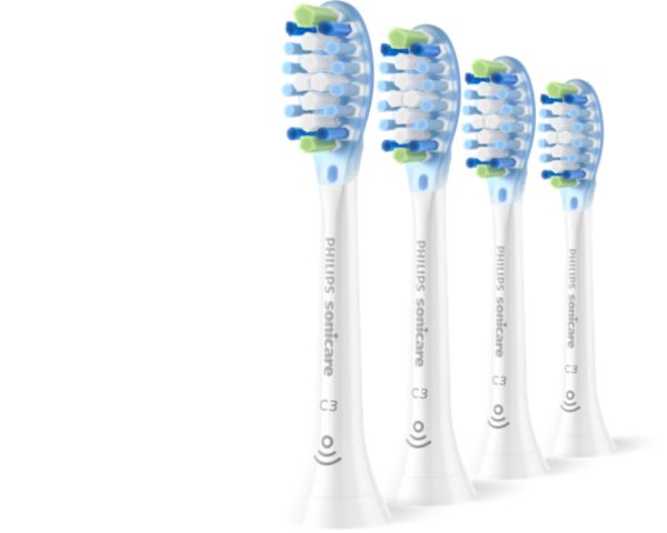 Three Philips Sonicare Premium Plaque Control brush heads
