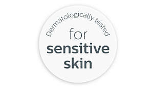 Testé dermatologiquement pour les peaux sensibles