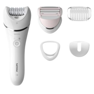 Philips Epilator Series 8000 Wet and dry epilator with 5 accessories