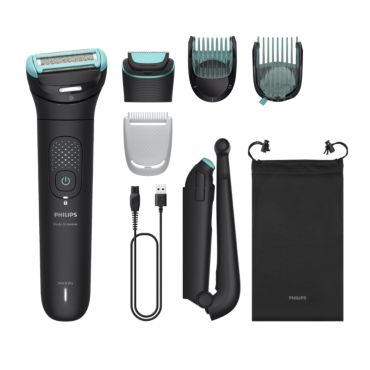 Body Groomer 7000 Series 2D flex head & dual trim-shave system