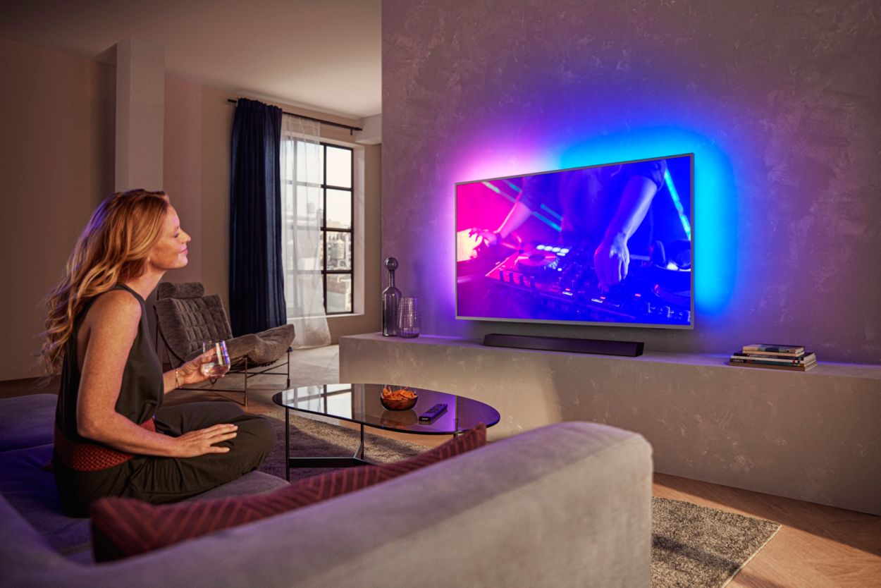 PHILIPS B8405 Soundbar 2.1 with Wireless Subwoofer, Dolby Atmos, Stadium EQ  Mode, DTS Play-Fi Compatible, Connects with  Echo Devices and Voice
