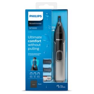Philips Nose Trimmer Series 3000 Washable nose, ear and eyebrow trimmer with 2 combs