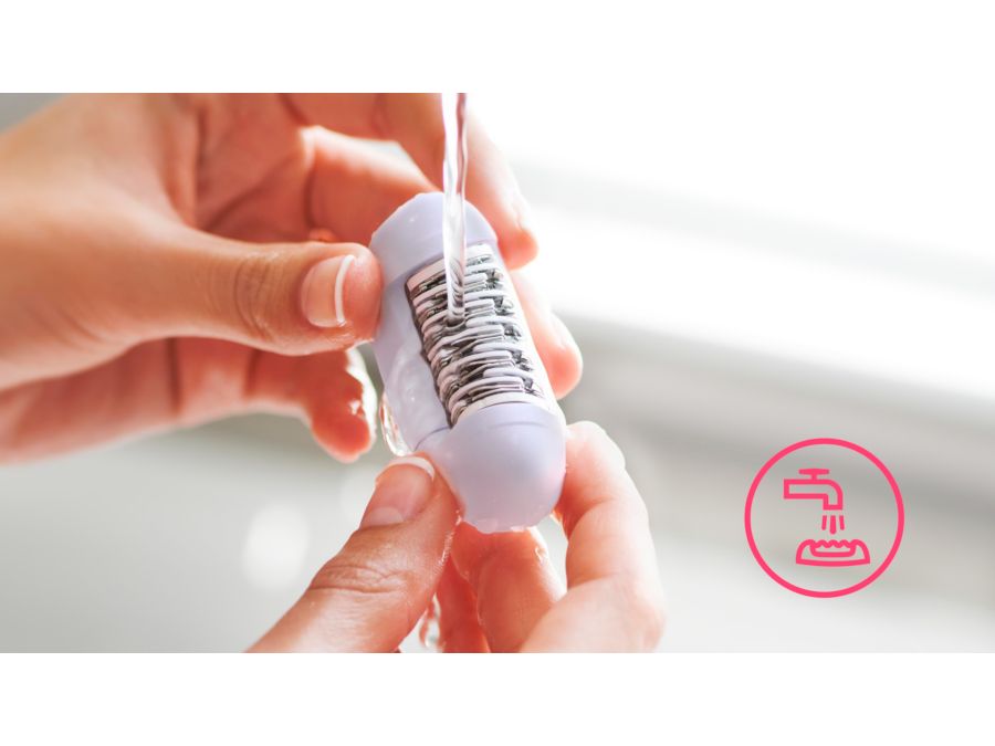 Umývateľná epilačná hlava pre extra hygienu a jednoduché čistenie