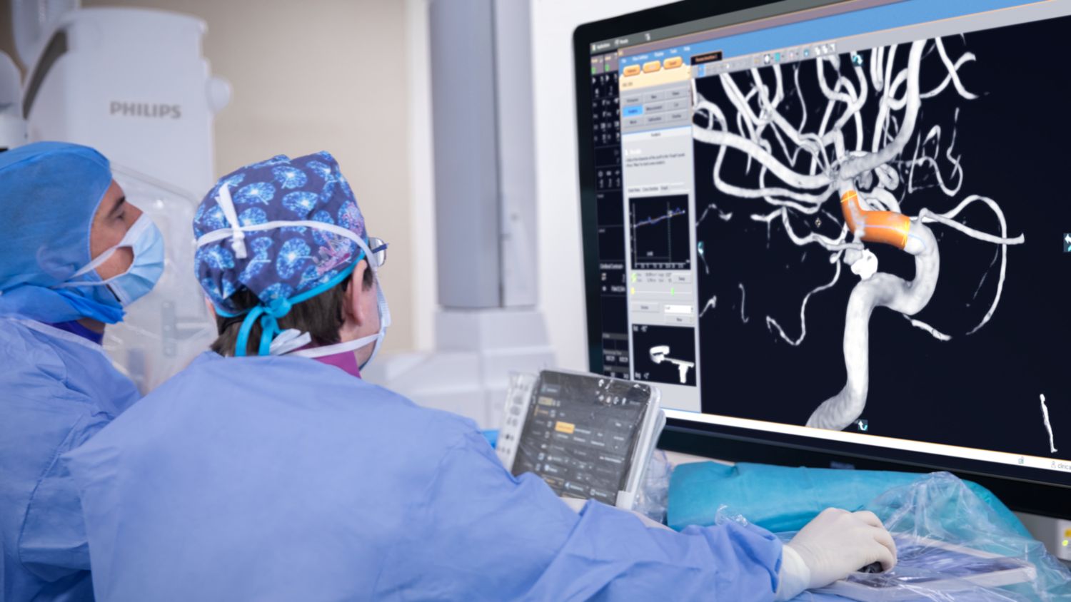 hospital clinicians looking at screen