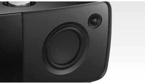 Speciale tweeters bieden gedetailleerde geluiden met hoge frequenties