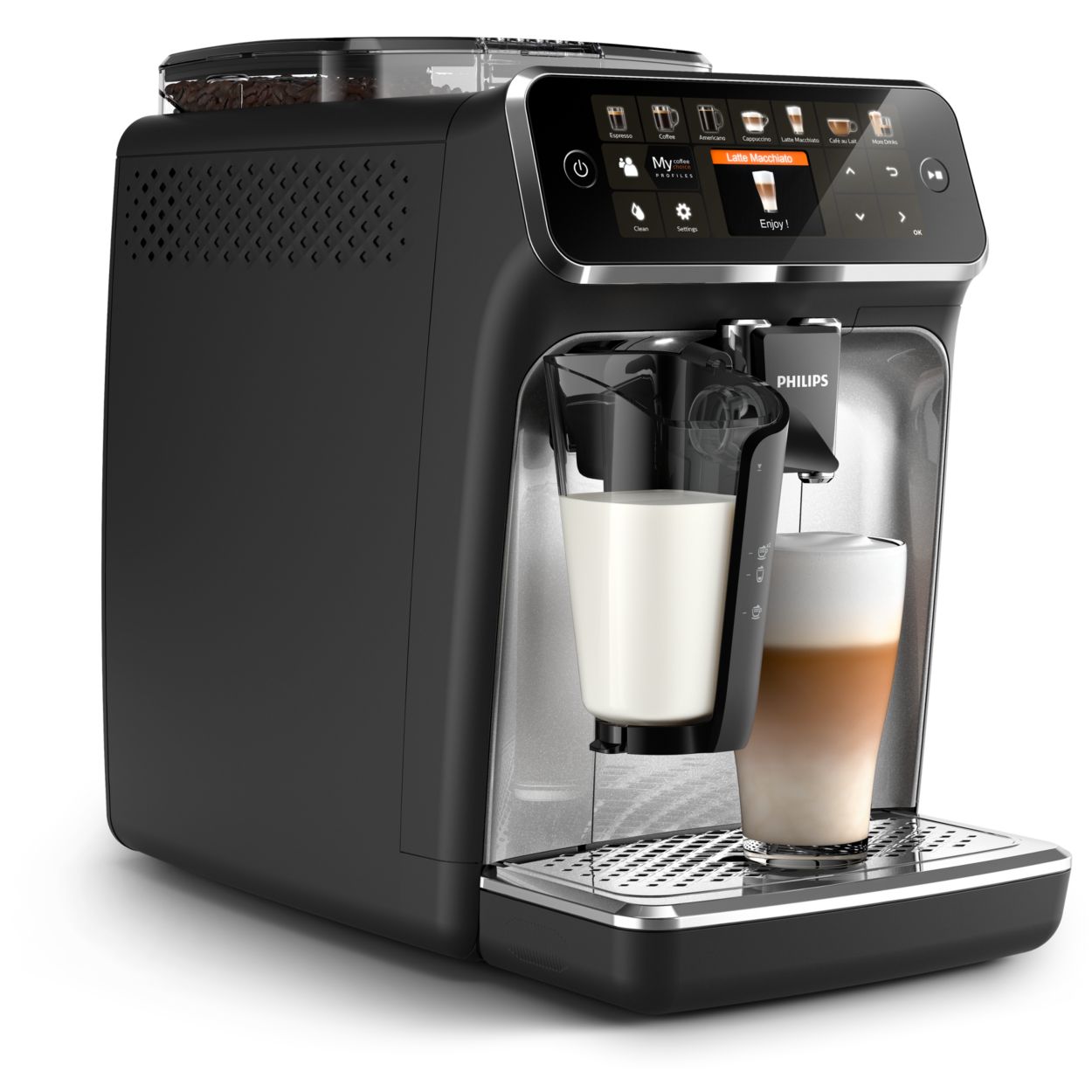 Philips 5400 Series EP5446/70 Bean to Cup Coffee Machine, Black