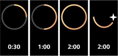 What do the Post-Brushing Feedback: Duration screens indicate on my Next-Generation DiamondClean 8000 - 9990?