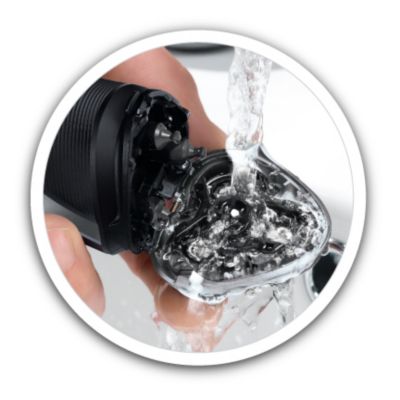 Afeitadora lavable con sistema QuickRinse