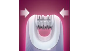 Accédez à toutes les zones avec sa petite tête d'épilation spécialement conçue