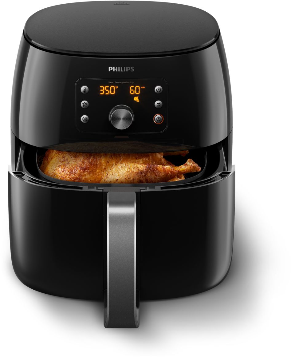 Philips Premium Airfryer XXL, Fat Removal Technology, 3lb/7qt, Rapid Air  Technology, Digital Display, Keep Warm Mode, 5 Cooking Presets, NutriU App