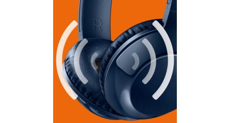 BASS+ Wireless On Ear Headphone with mic SHB3075BL/27 | Philips