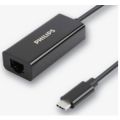 USB-C 插座集线器扩展到 RJ45 插座。